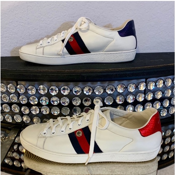 Gucci Women’s Ace White Leather Sneaker, size 39/9 - Picture 10 of 12